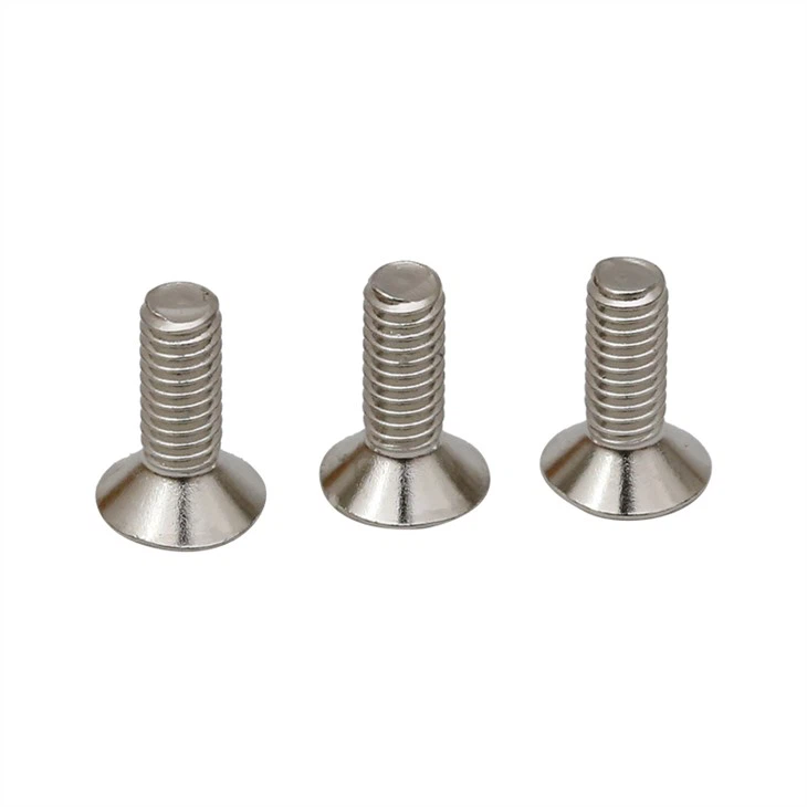 Polished phillips countersunk flat head machine screw